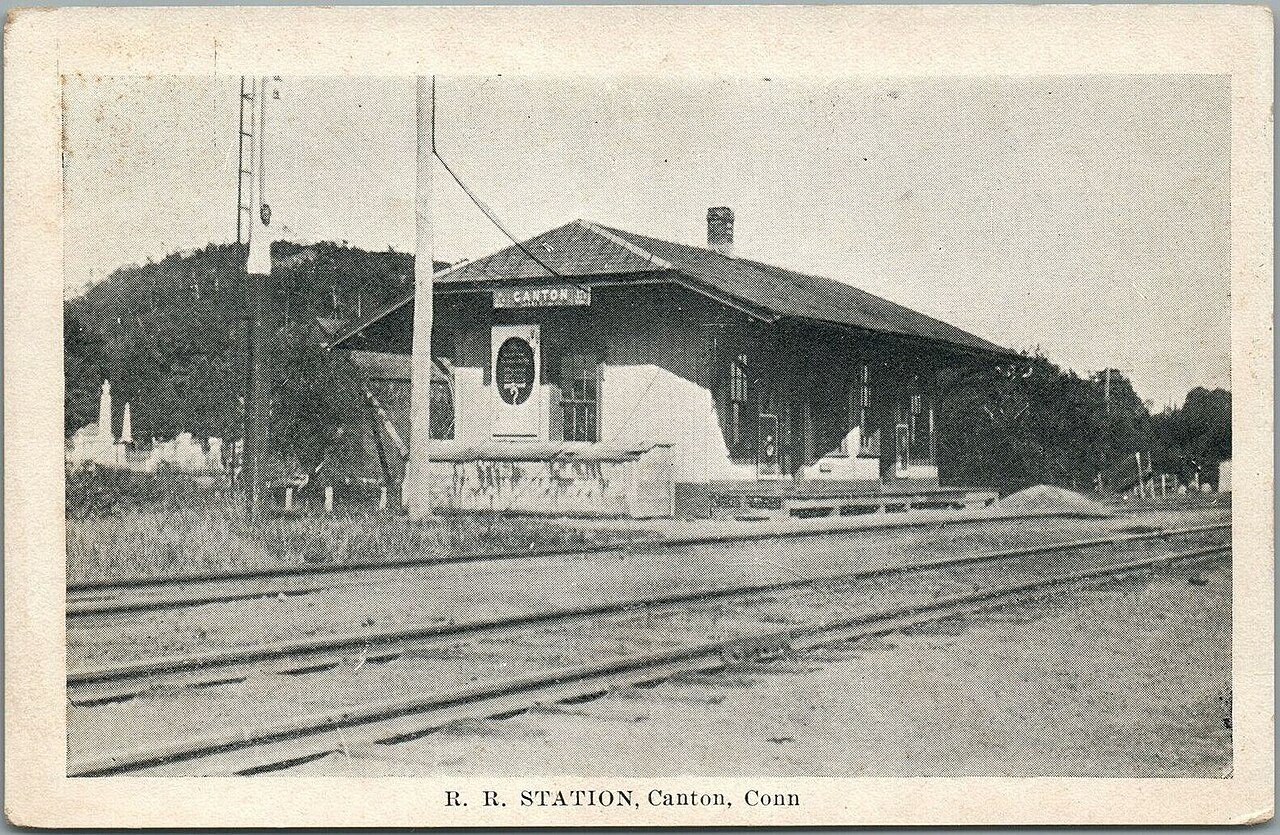 Canton (CT) station postcard