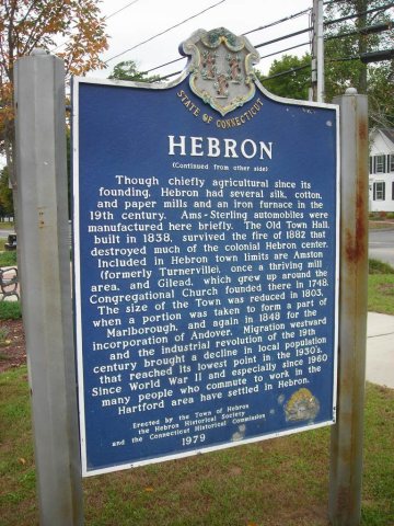Connecticut Town History Sign