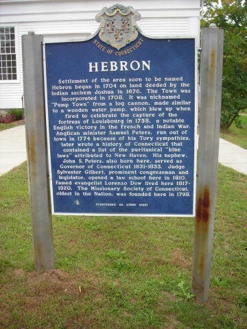 Connecticut Town History Sign