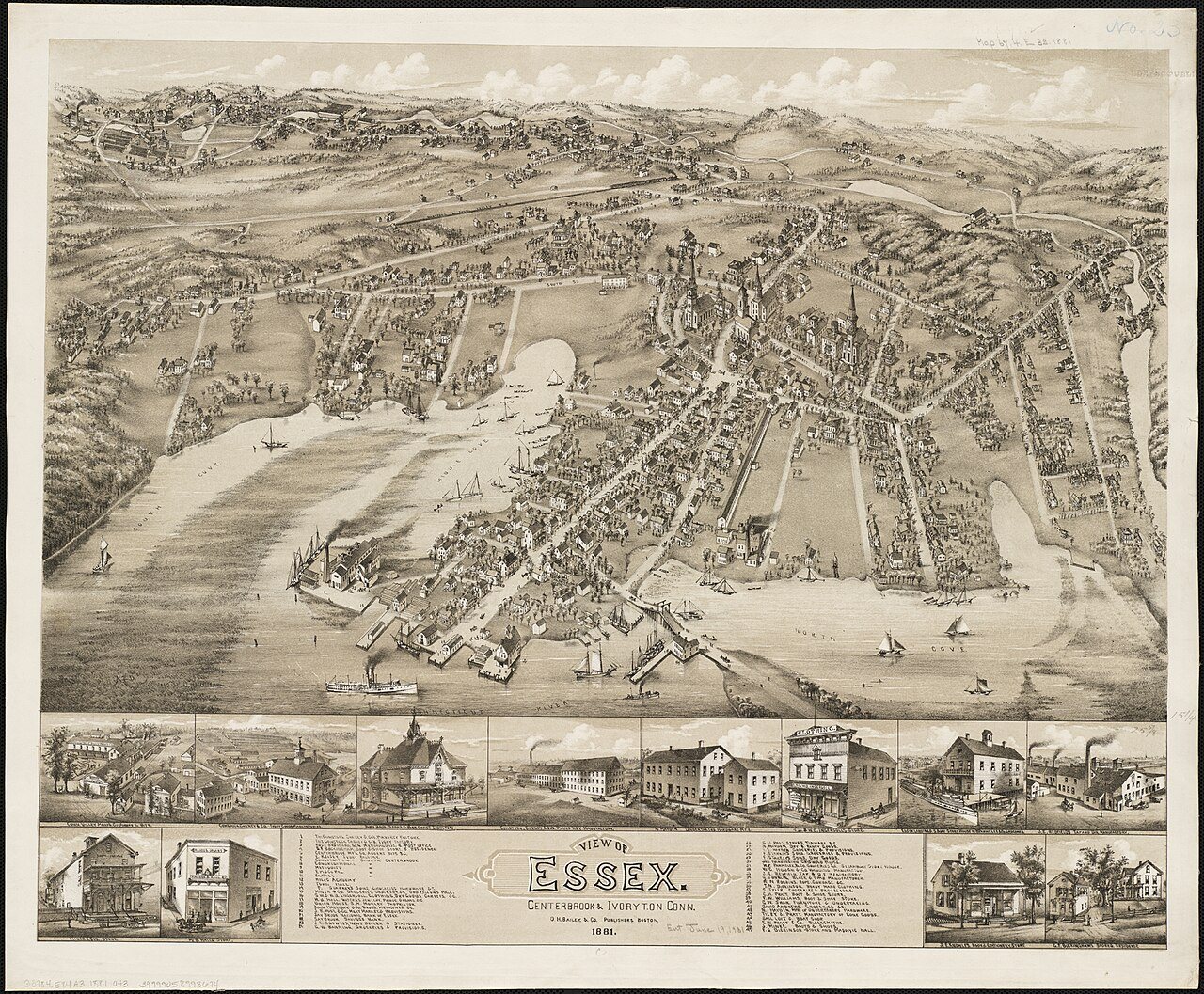 View of Essex, Centerbrook & Ivoryton, Conn