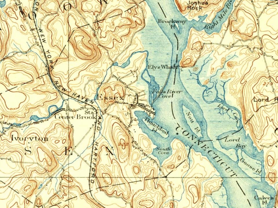 Essex on the 1893 USGS map