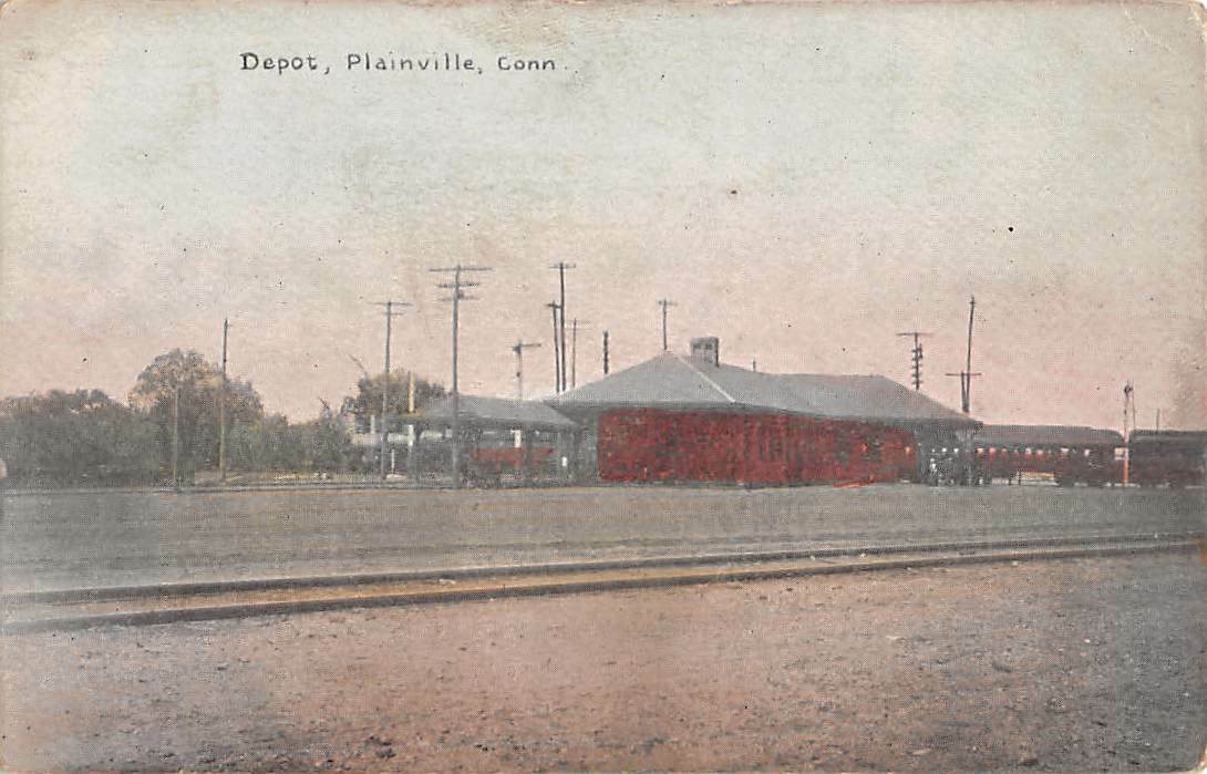 Plainville station postcard
