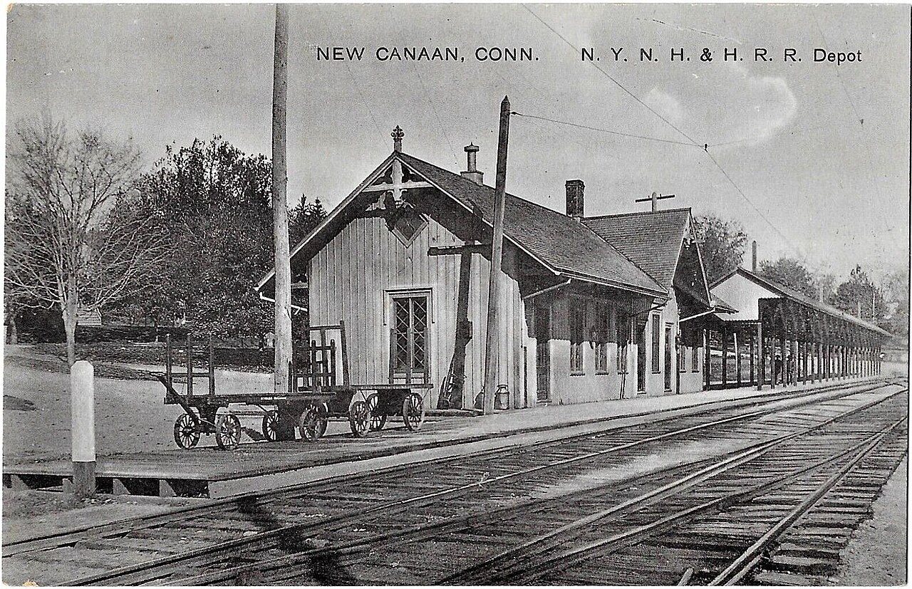New Canaan station postcard (2)
