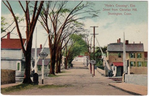 Hyde's Crossing in Stonington, Connecticut postcard (1)