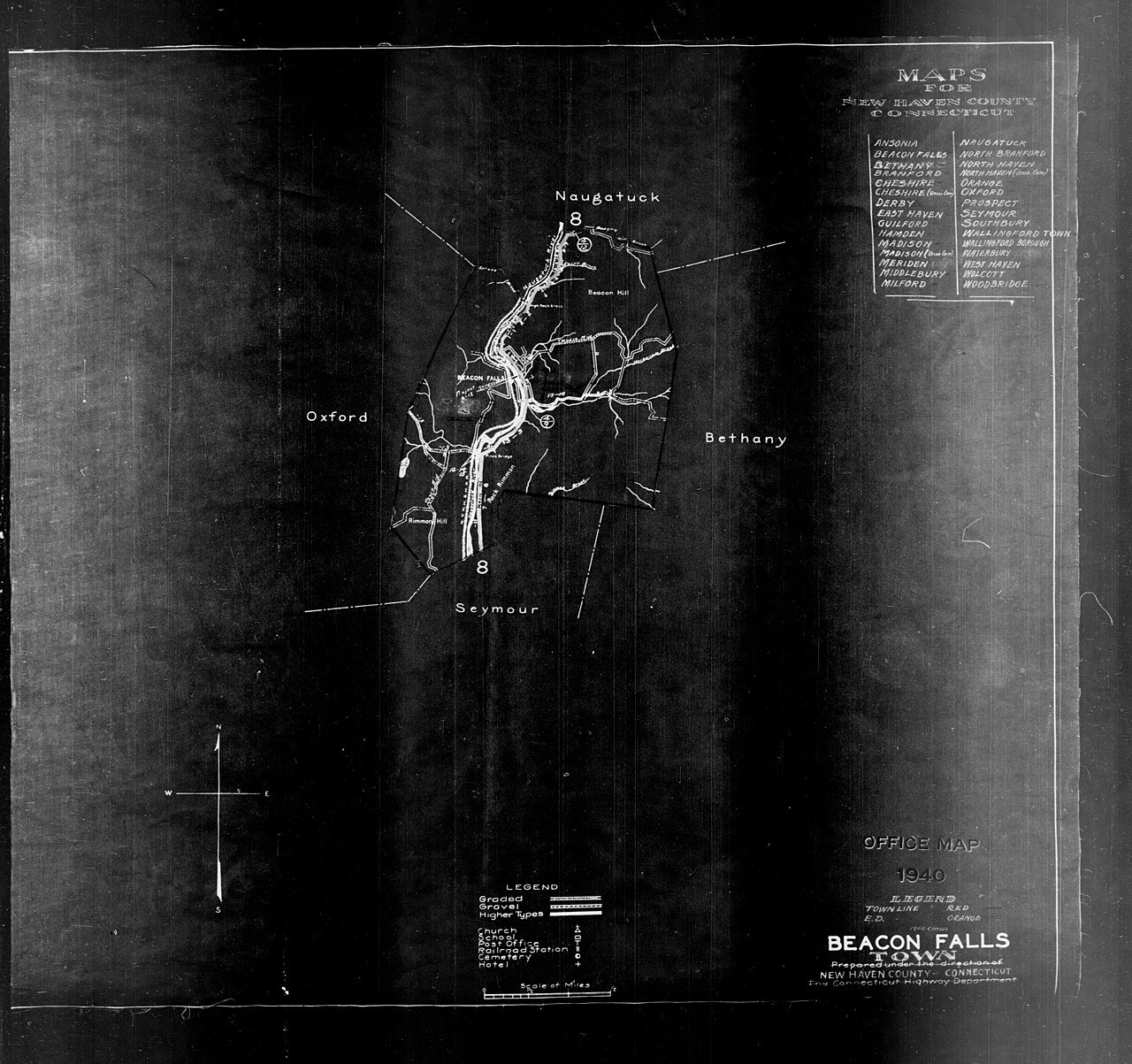 1940 Census Enumeration District Maps - Connecticut - New Haven County - Beacon Falls - ED 5-19, ED 5-20