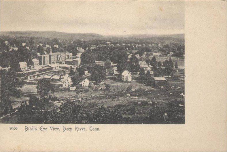 PostcardDeepRiverCTBirdsEyeViewCirca1906