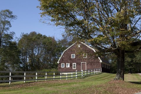 Barn scene in