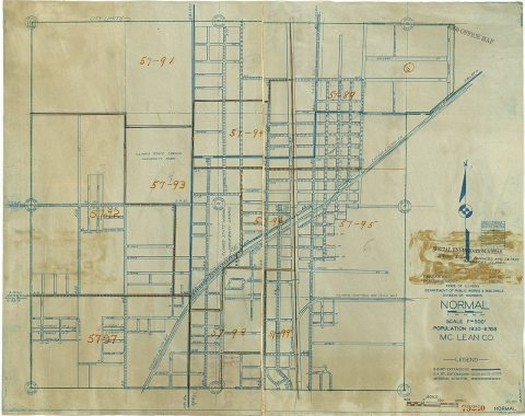 1950 Census Enumeration District Maps - Illinois (IL) - McLean County - Normal - ED 57-89 to 99