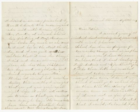 Narcissa Latimer letter to Alexander Latimer, September 19, 1869