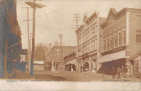 Main Street in Bristol - postcard