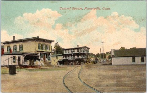 Forestville Central Square postcard