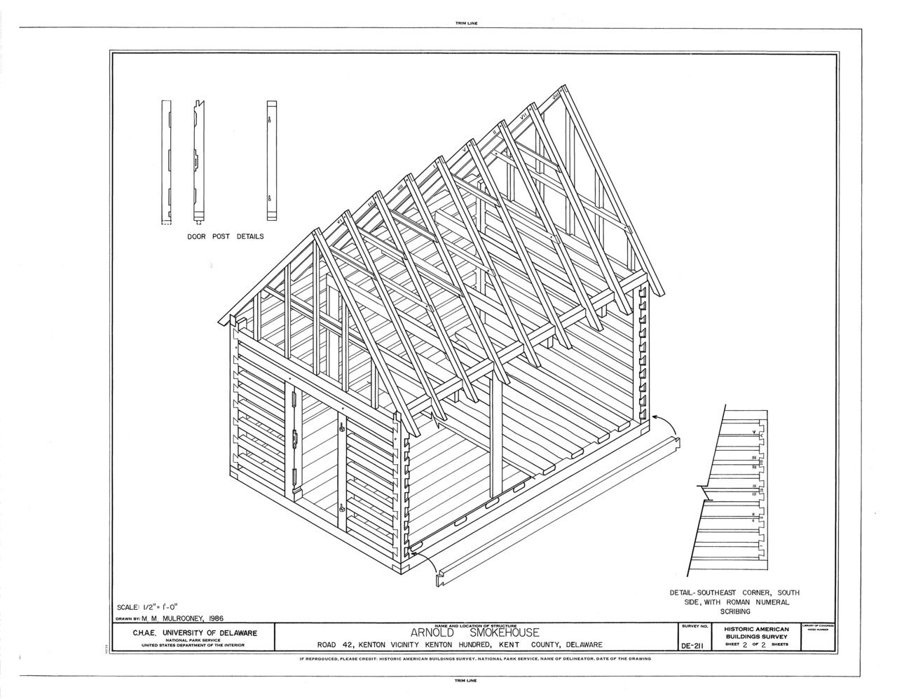 HABS DEL,1-KENT.V,2- (sheet 2 of 2) - Arnold Smokehouse, Route 42