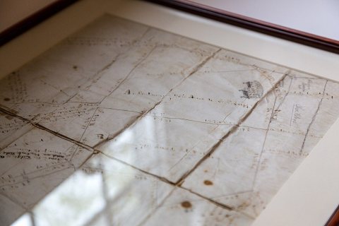 An old map showing Viola farms property