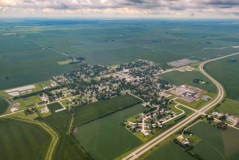Maroa Illinois aerial view