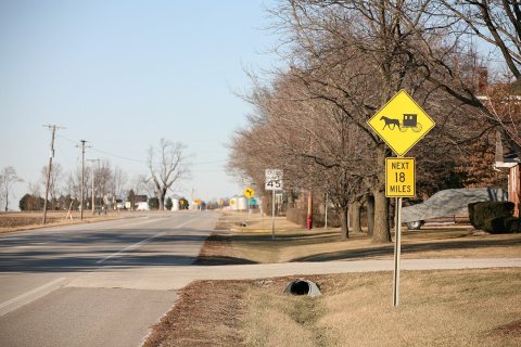 Amish Buggie sign wide