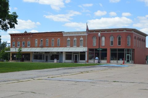 Public square in Barry, western side