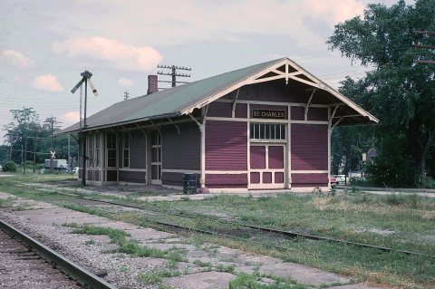 CGW station at St. Charles, IL on June 23, 1962