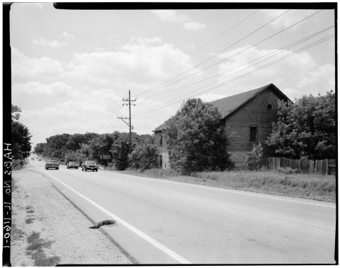VIEW FROM NORTHWEST ACROSS U. S. ROUTE 45 - Baumgartner Creamery, U.S. Route 45