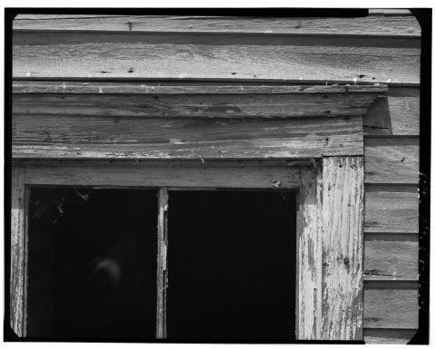 Detail of simple cornice above window, looking east - William H. Ward House, North side of Road 244, .25 mile east of R…