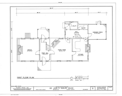 HABS DEL,3-BRIVI,1- (sheet 2 of 5) - Dr. John R. Sudler House, North Main Street