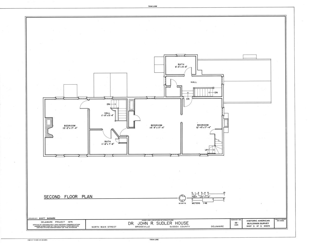 HABS DEL,3-BRIVI,1- (sheet 3 of 5) - Dr. John R. Sudler House, North Main Street