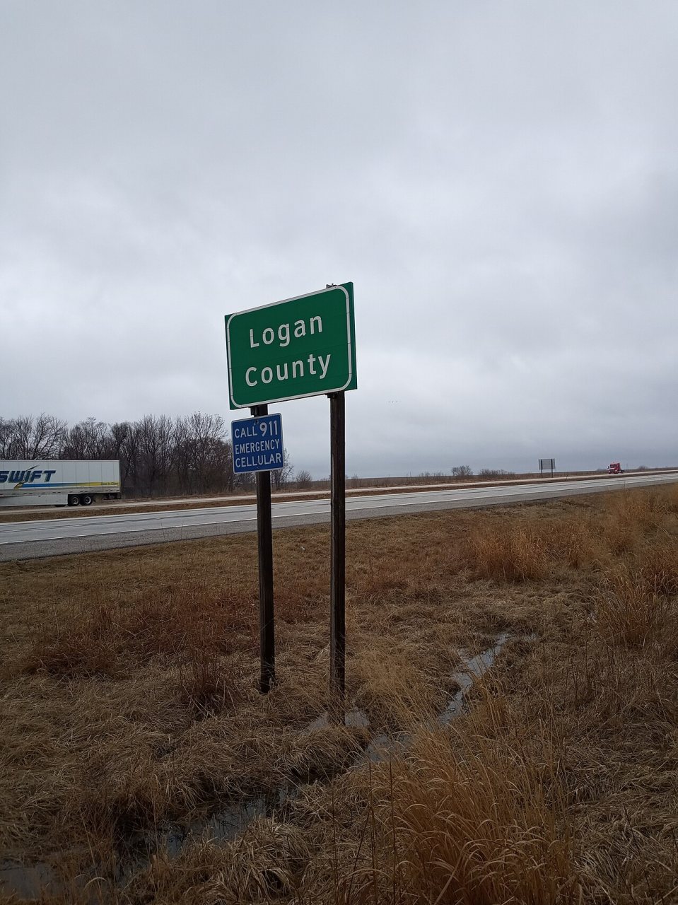 Interstate 55 northbound Logan County