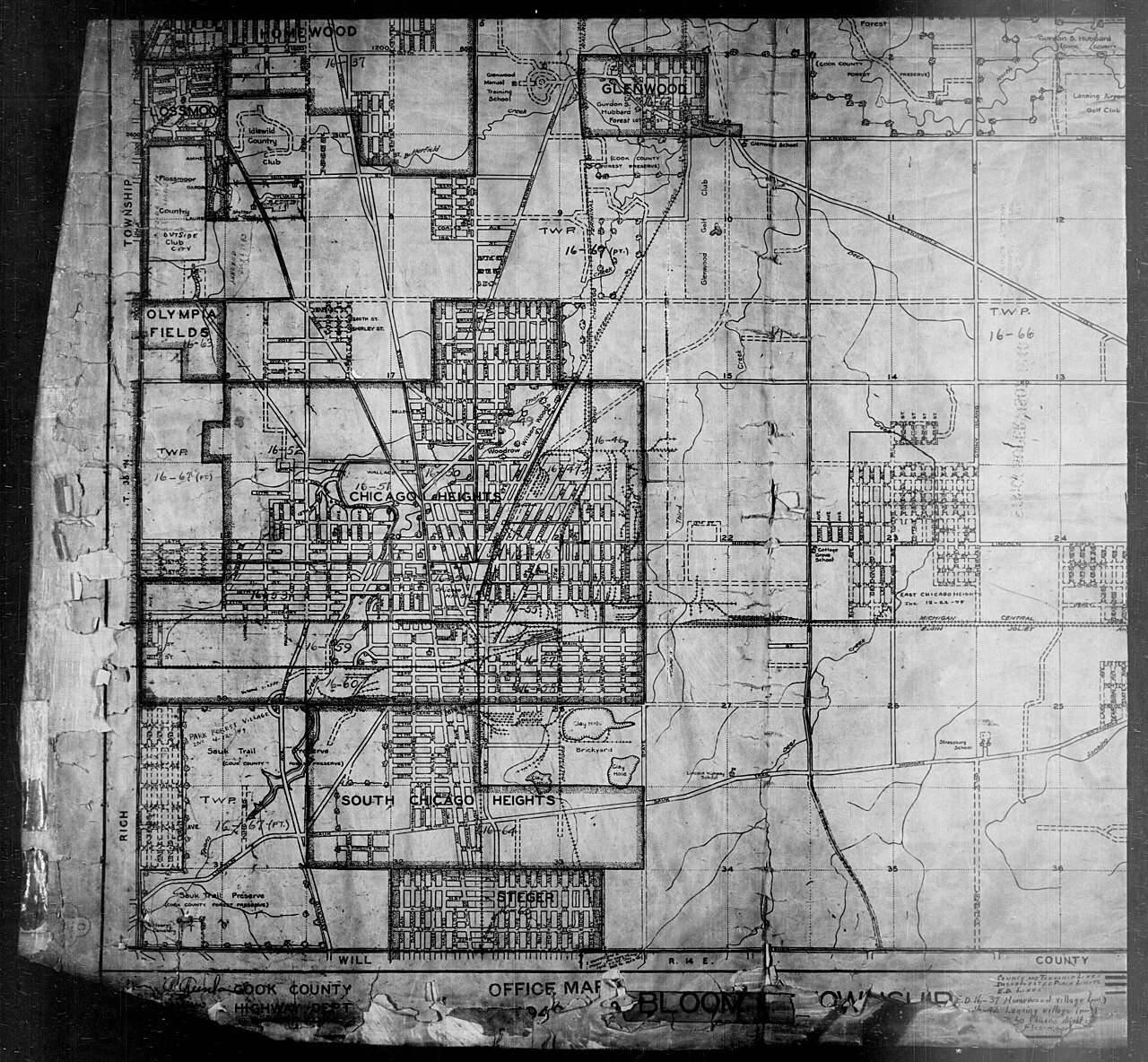 1940 Census Enumeration District Maps - Illinois - Cook County - Bremen - ED 16-38 - ED 16-107