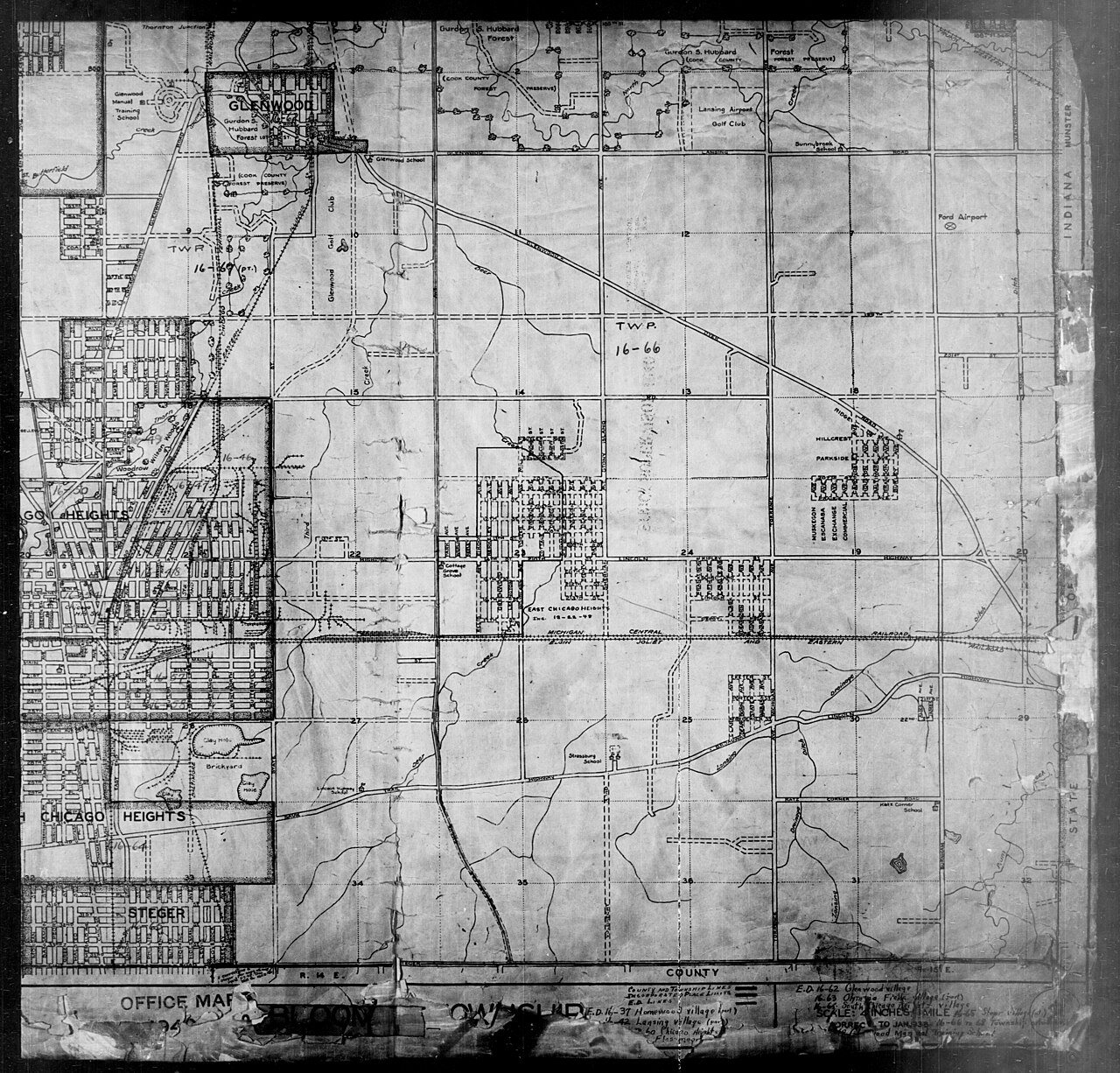 1940 Census Enumeration District Maps - Illinois - Cook County - Bremen - ED 16-38 - ED 16-107