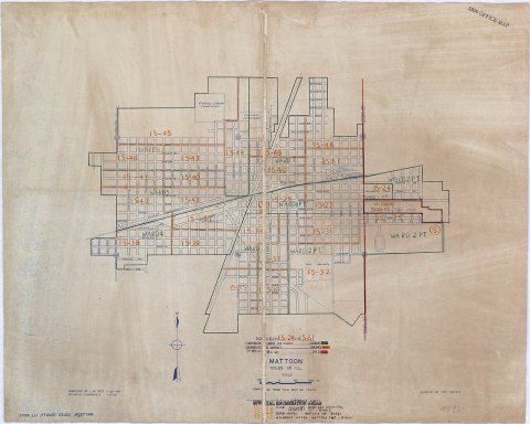 1950 Census Enumeration District Maps - Illinois (IL) - Coles County - Mattoon - ED 15-24 to 51