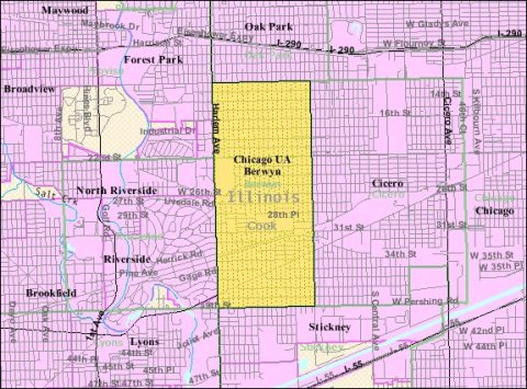 Berwyn IL 2009 reference map