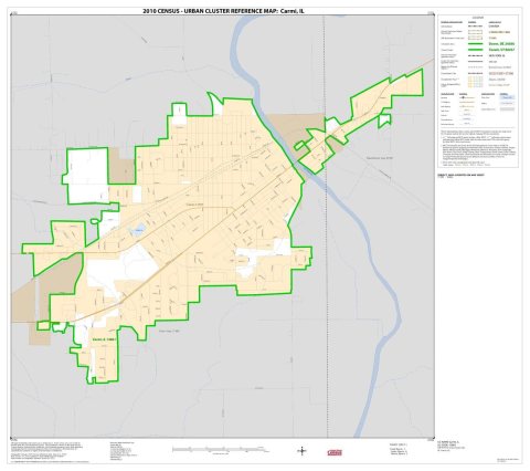 2010 Census Urban Cluster Reference Map for
