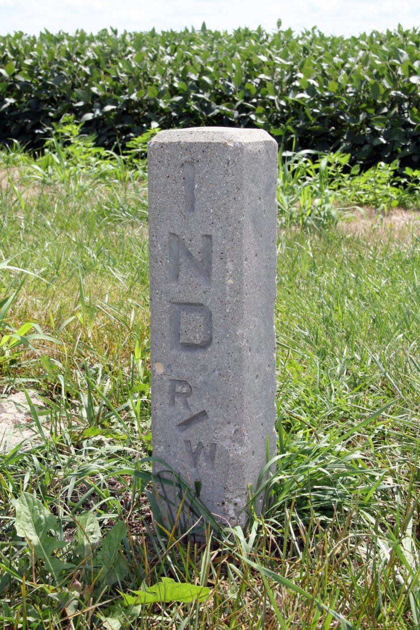 Indiana land survey marker