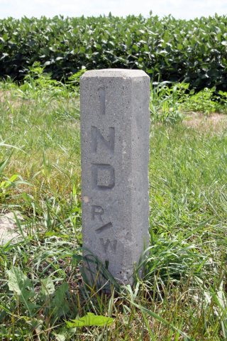 Indiana land survey marker