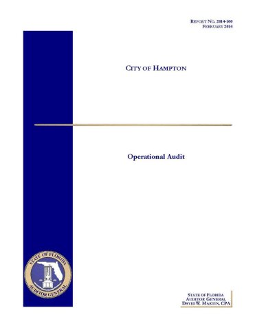 City of Hampton Operational Audit