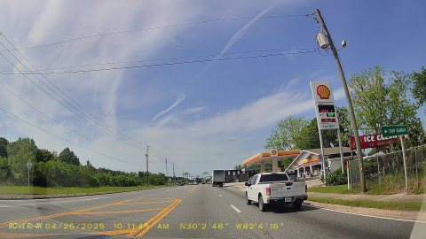 SB US 301 Directional road sign Camp Blanding dashcam