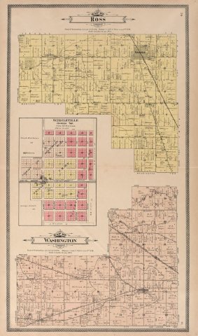 20th century atlas of Clinton County, Indiana - containing maps of villages, cities and townships of the county, of the…