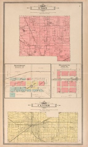20th century atlas of Clinton County, Indiana - containing maps of villages, cities and townships of the county, of the…