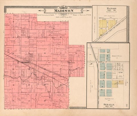 20th century atlas of Clinton County, Indiana - containing maps of villages, cities and townships of the county, of the…