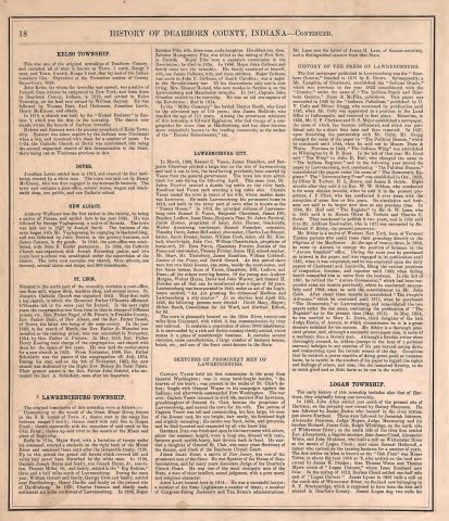 Atlas of Dearborn County, Indiana - to which is added a map of the state of Indiana, also an outline and rail road map …