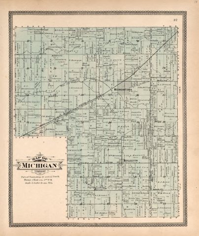 20th century atlas of Clinton County, Indiana - containing maps of villages, cities and townships of the county, of the…