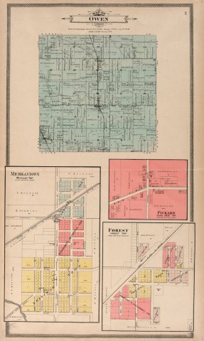 20th century atlas of Clinton County, Indiana - containing maps of villages, cities and townships of the county, of the…