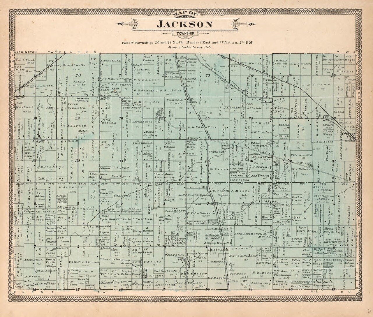 20th century atlas of Clinton County, Indiana - containing maps of villages, cities and townships of the county, of the…