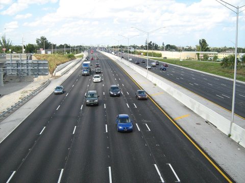 Florida I-95 from Lantana Road overpass