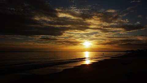 Mexico Beach FL Sky ^ White Sand Beach 2011 Orange Sky Sunset Sunshine