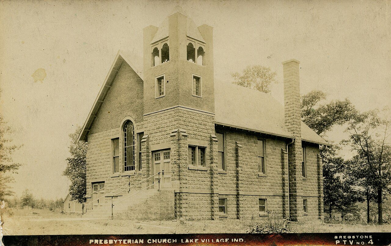 Presbyterian Church, circa 1910 - Lake Village, Indiana