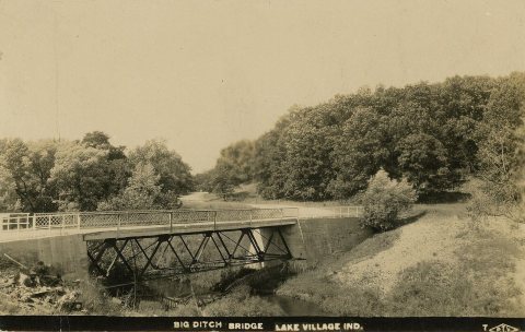 Big Ditch Bridge, circa 1915 - Lake Village, Indiana