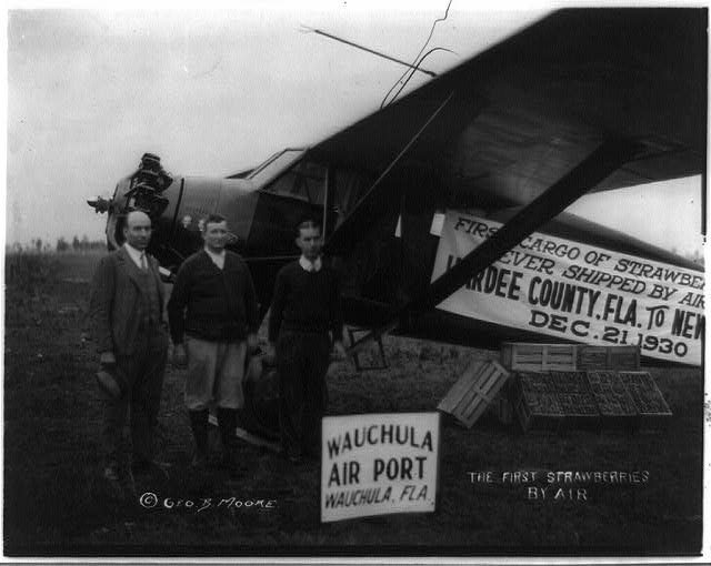 The first strawberries by air