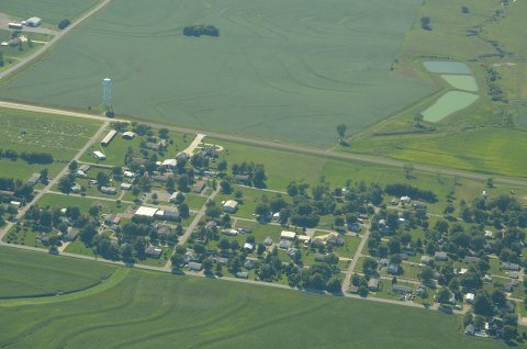 Aerial view of Lancaster, Kansas 9-2-2013