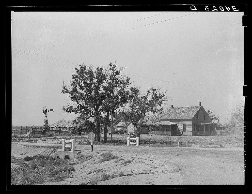 Kansas farmstead near Cimarron, Kansas