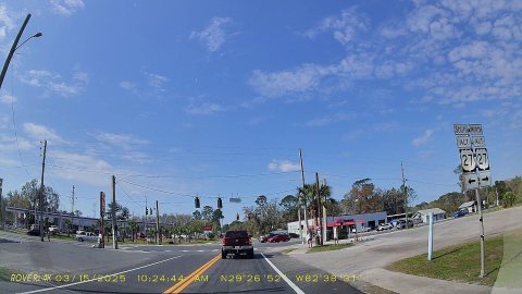 FL24 SB Directional road sign Alt US 27, Bronson dashcam